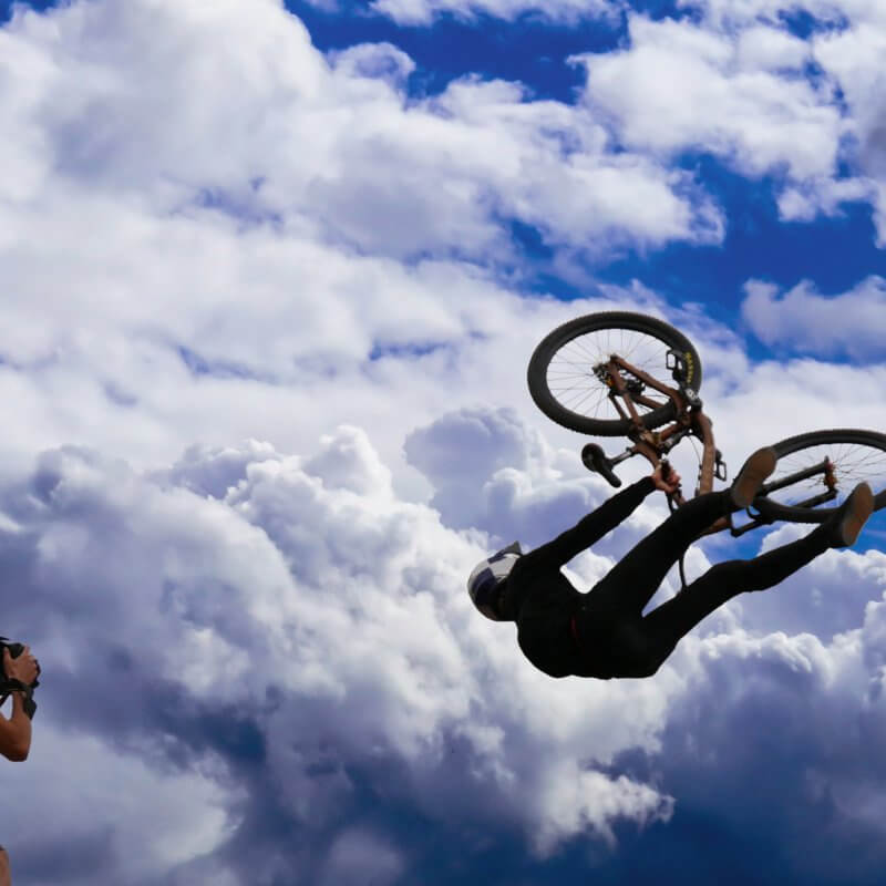 Salto mit einem Fahrrad