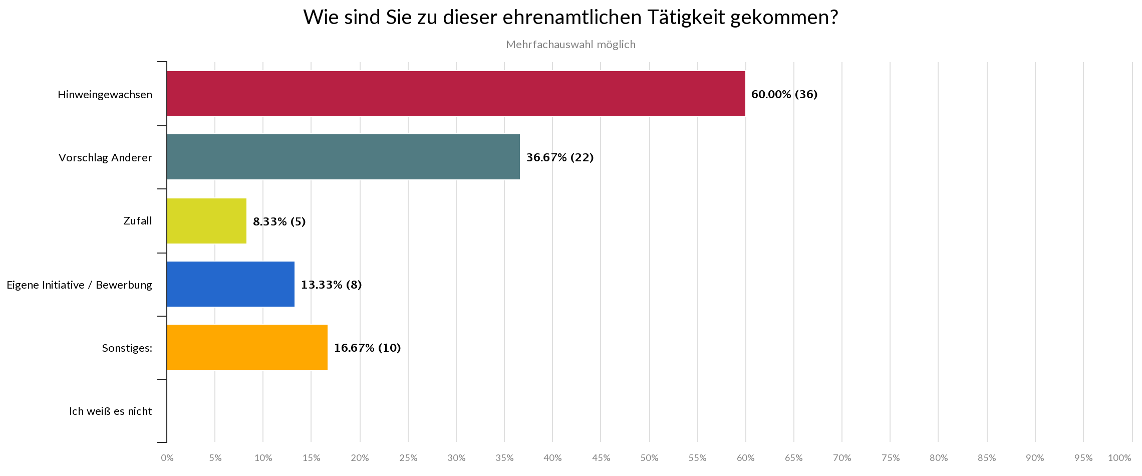 Statistik Wie sind Sie zu dieser ehrenamtlichen Tätigkeit gekommen