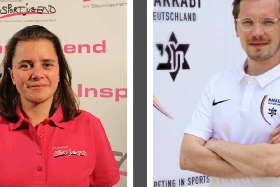 Plakat MSJ fragt nach. Dazu Portraits von einer Frau und einem Mann