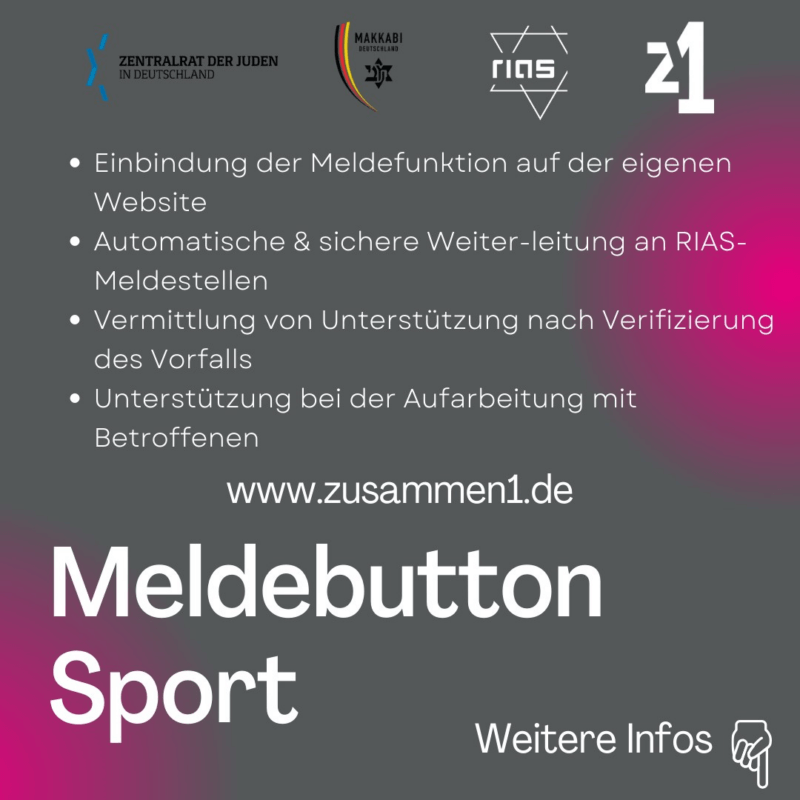 Plakat Meldebutton Sport