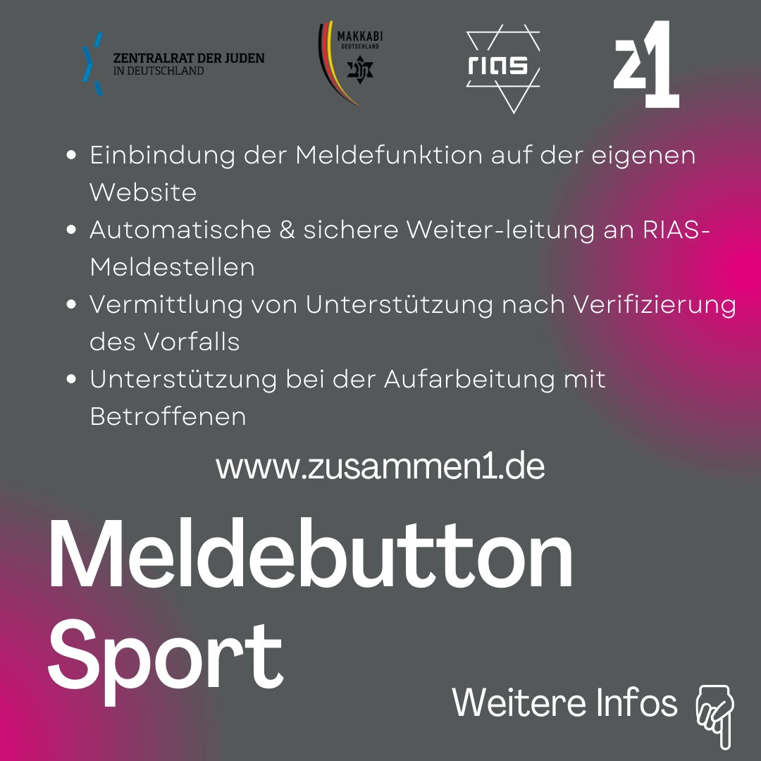 Plakat Meldebutton Sport