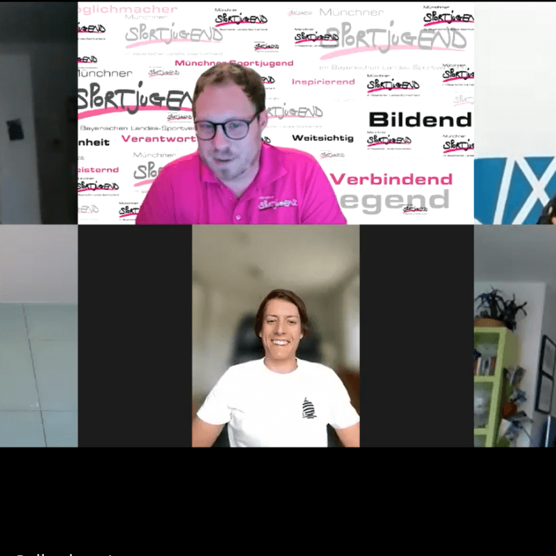 Screenshot einer Zoom Konferenz mit sechs Teilnehmern