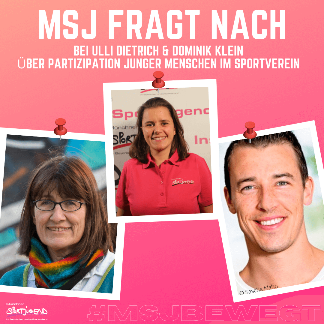 Kampagnie MSJ fragt nach. Zwei Portraits von Frauen zudem ein Portraitt eines Mannes