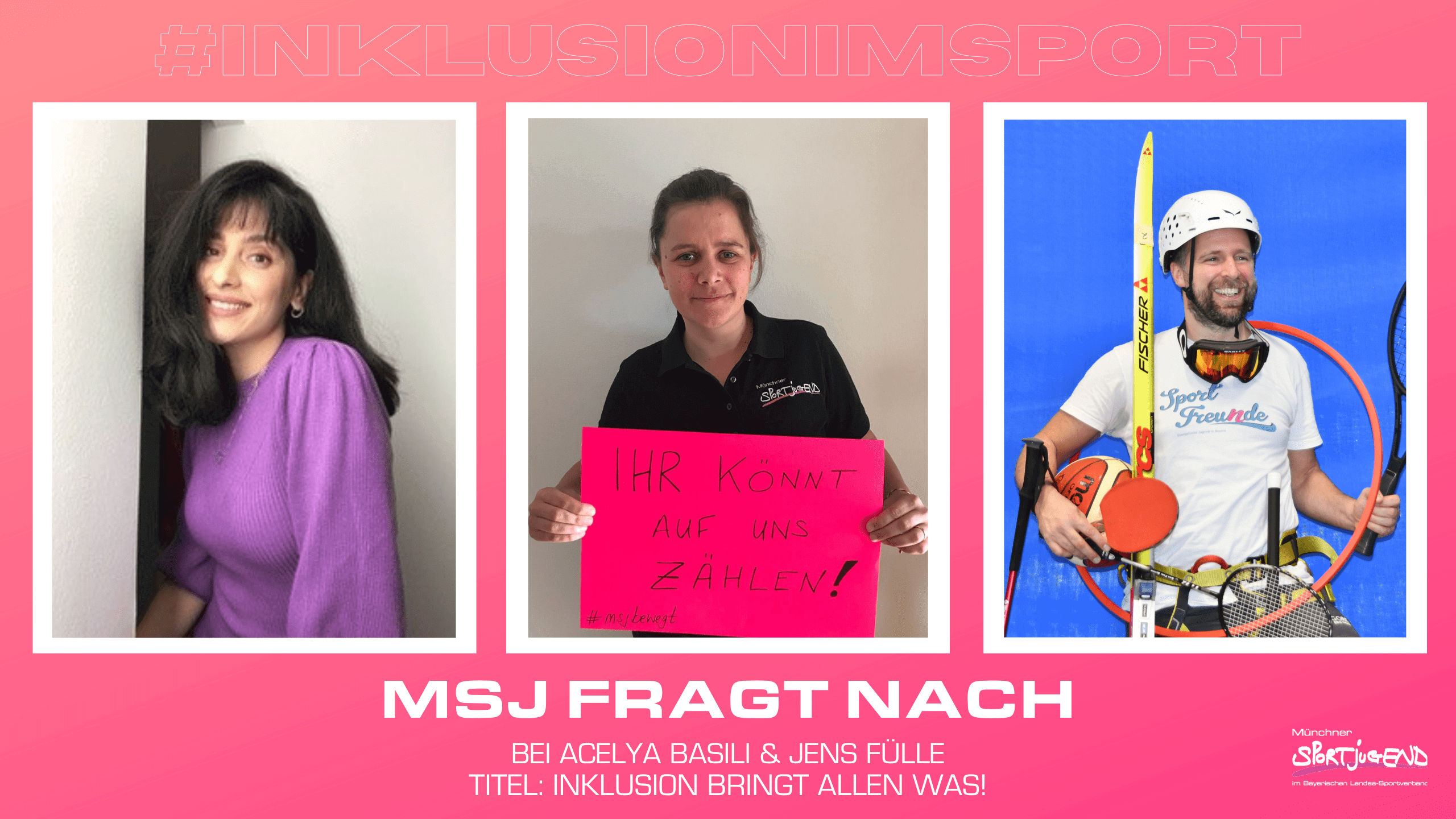 Kampangie MSJ fragt nach. Portrait von zwei Frauen und einem Mann